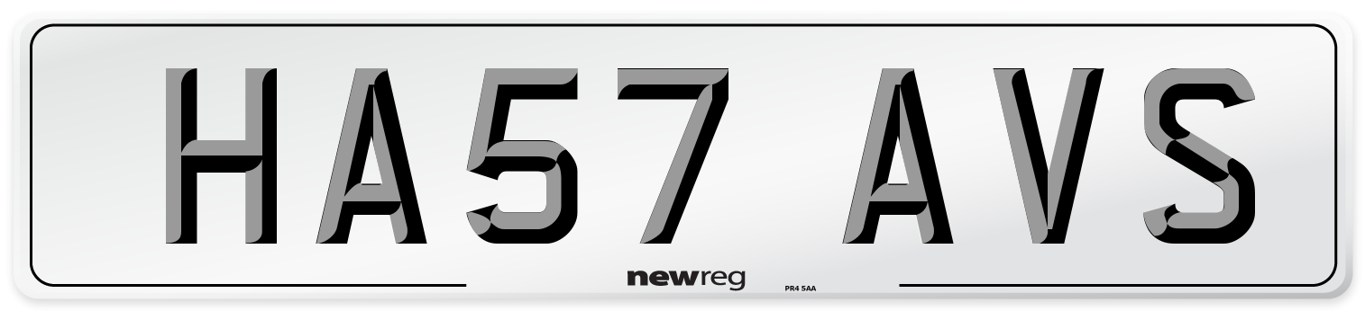 HA57 AVS Number Plate from New Reg